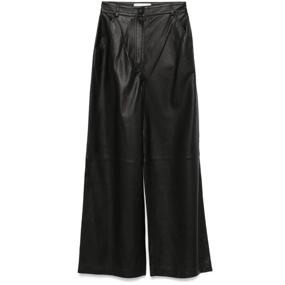 Yves Salomon Black Trousers - Straight Trousers Women